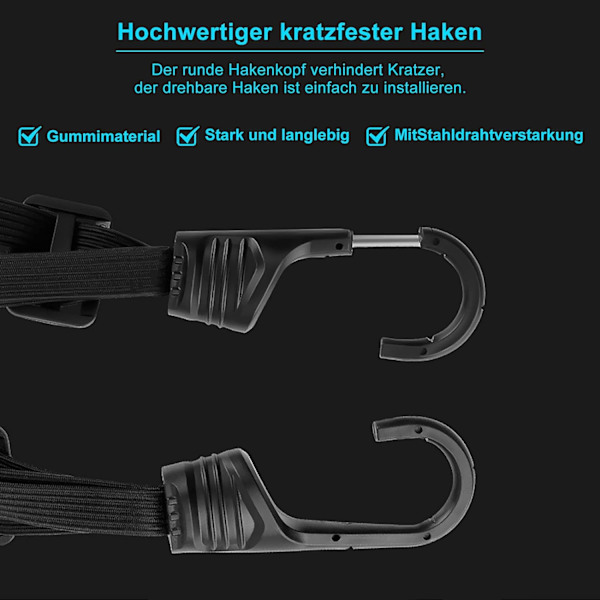 2 stk Bagagerem med Dobbelt Krog til Cykel Motorcykel, Elastisk