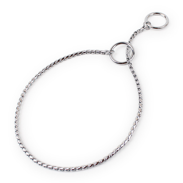 Solid Chrome Snake Hund Stainless Metal Kjede, Hundesport Trenings Le