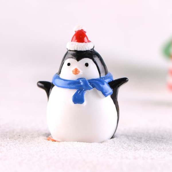 4 stk. Kawaii Dyr Pingvinfigurer Legetøj Mini Figur Samling