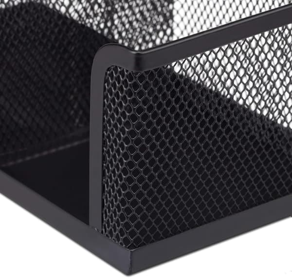 Skrivebordsarrangør penne Visitkort holder Notesblok Metal mesh HxWxD