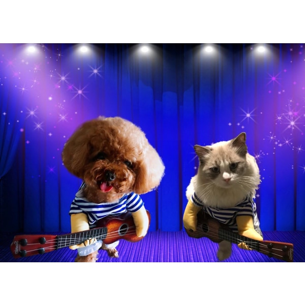 Hundeguitar Kostume til Halloween, Jul og Cosplay Party
