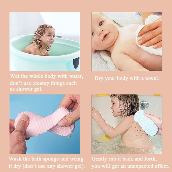 3D supersoft badsvamp, babysvampblock, hudvänlig