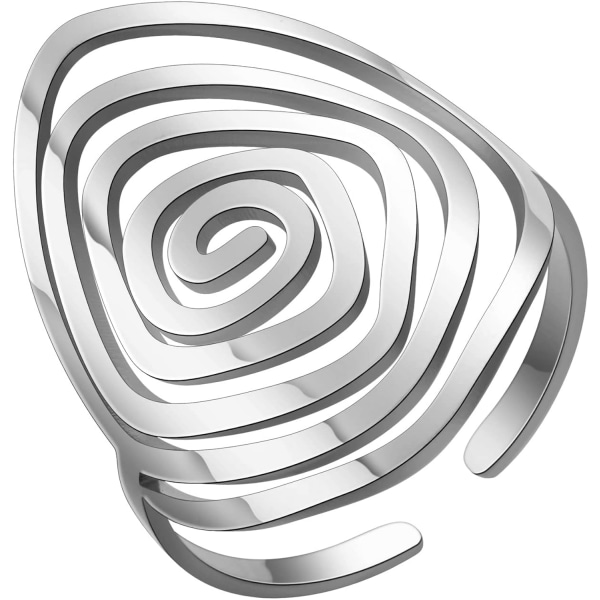 Kreativ Spiralring Justerbar Åben Finger Ringe Mode Vortica