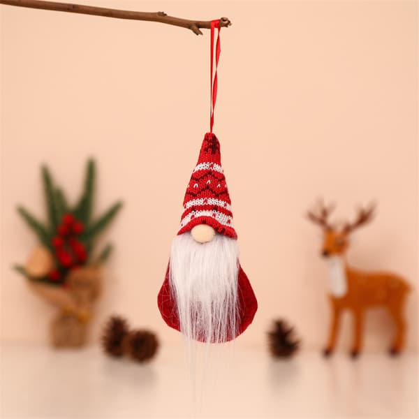 Tomte Julpynt Set om 8, Handgjorda Svenska Tomtar i Plysch