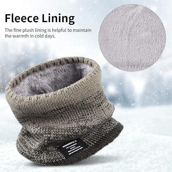 Vinterfleece Halsvarmer - Termisk Halsgaiter Varm Strikket