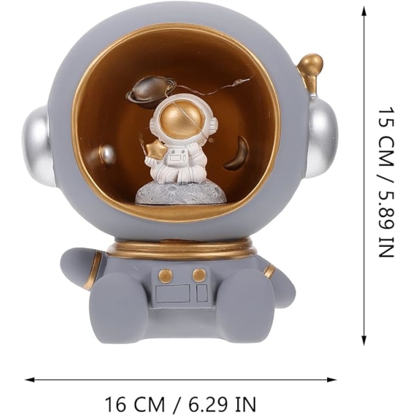 Astronaut Pengeboks & Natlys Rummand & Planet Mønt Ba DXGHC