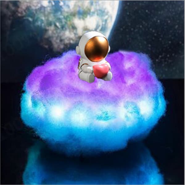 LED-värillinen pilvi-astronauttilamppu, tunnelmavalaistus