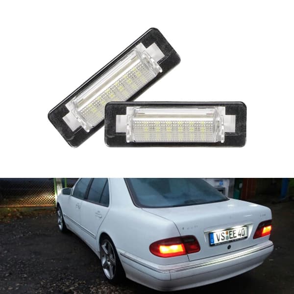 For Benz W210 E300 E320 E420 W202 4D C230 C280 C43 AMG LED Nummerplate