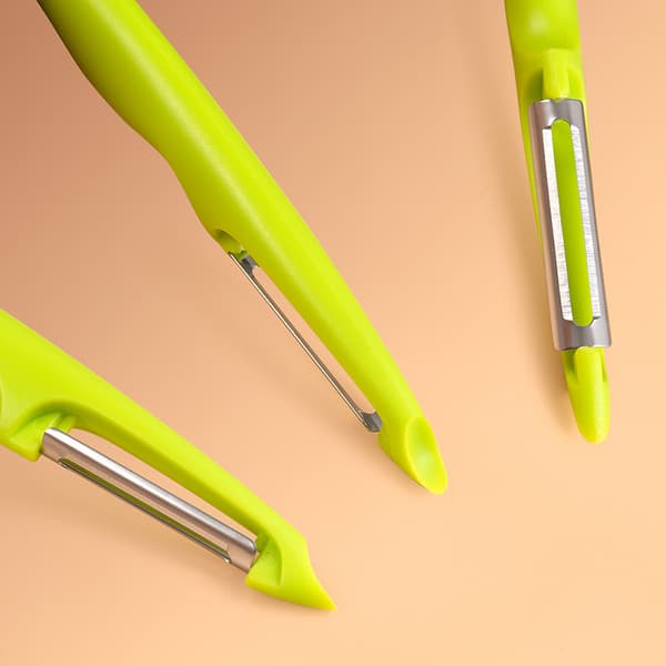 Universal skrellere med pendelblad, skarp, dobbelsidig, rustfritt