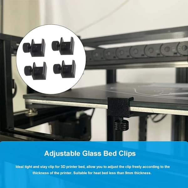 Glasbäddsklämmor Glashyllfäste Aluminiumlegering Varm Bäddglas