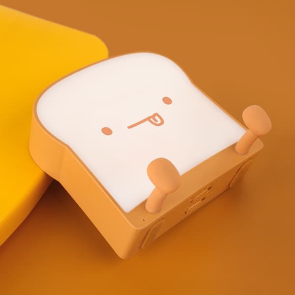 Toast LED nattlys, formet som toastbrød med 15 minutters timer