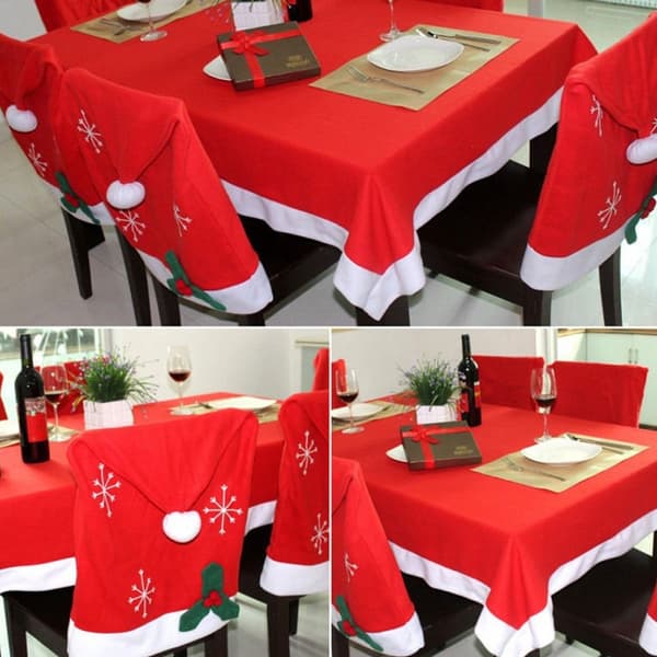 1 st julduk + 4 st julsnöflingestolsöverdrag