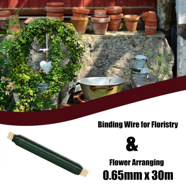 Bindningstråd för florister & blomsterarrangemang 0,65 mm 30 Meter Len