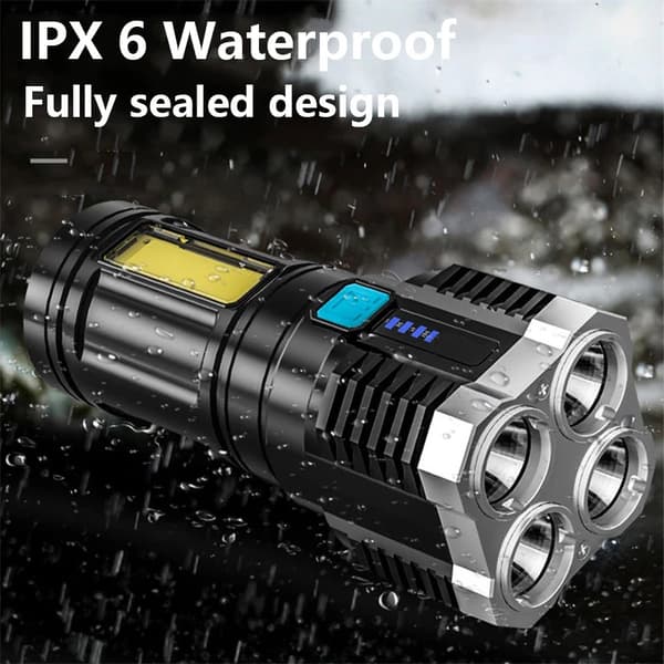Super Kirkas 10000000lm Taskulamppu Led-Taskulamppu Usb Ladattava Tac