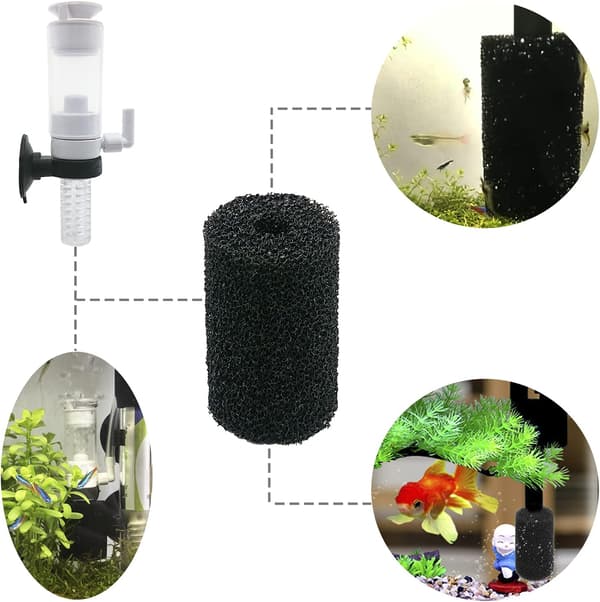 Mini Akvarium Svampfilter 3-i-1 Filtersystem Ultraljudsstilla