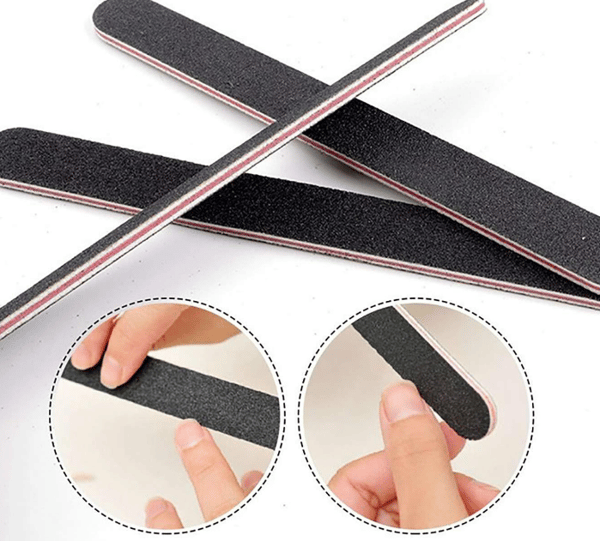 10 professionelle dobbeltsidede 100/180 matte neglefiler Diamant pla