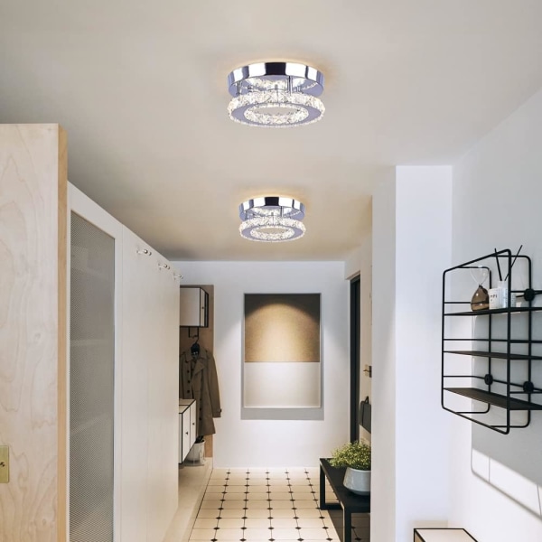 LED Taklampe, 16W Krystall Lysekrone, Moderne Takbelysning