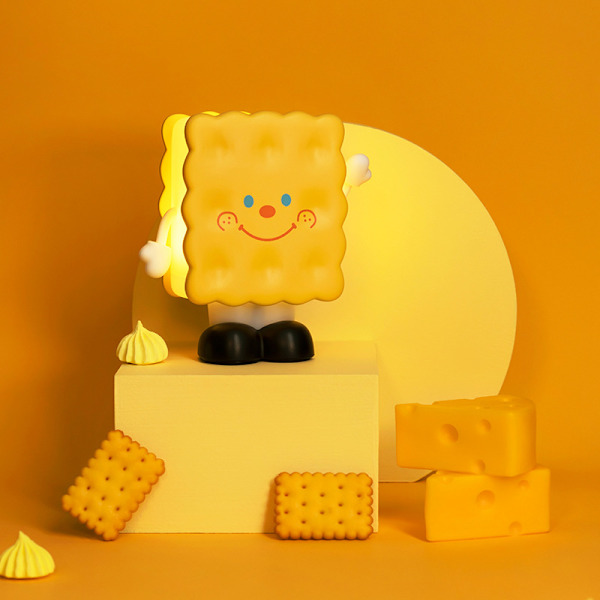Keks nattlampa kreativ USB-dekoration sovrum nattlampa