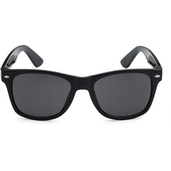 Retro Wayfarer Solbriller Mat Sort Sort