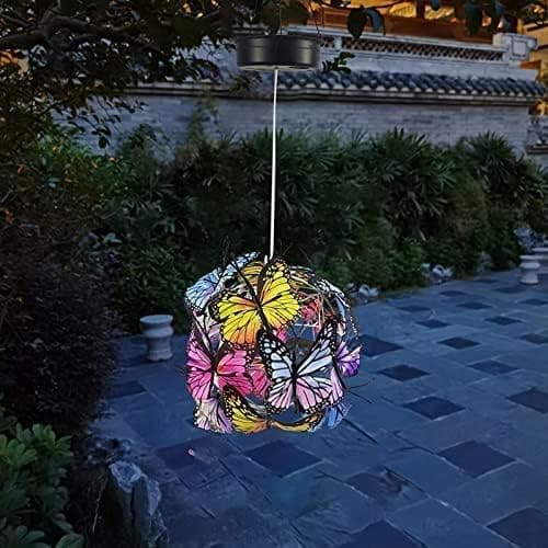 1 Solcelled Utendørs Sommerfugl Lys, Hagedekorasjon LED P