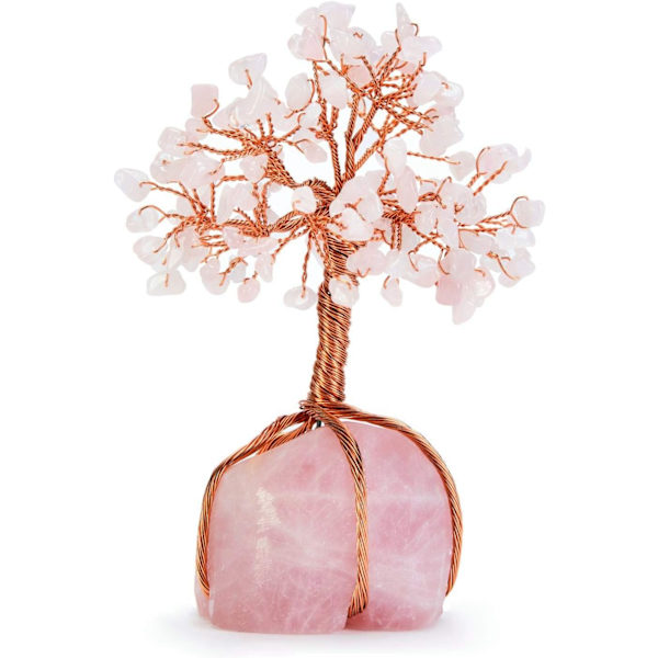Kristallipuu Rose Quartz -puu Kristalli Rahapuu Feng Shui Go DXGHC