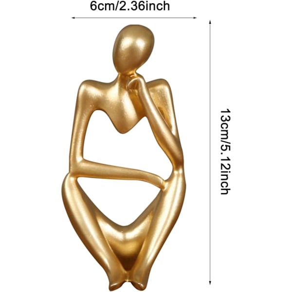 Tænkeren Statue, Resin Tænker Skulptur Abstrakt Statue Moder
