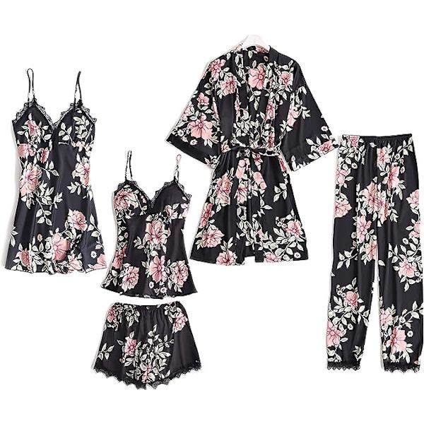 Silke Pyjamas Sett for Damer Pyjamas Jenter Damer Pyjamas Satin Pyjamas