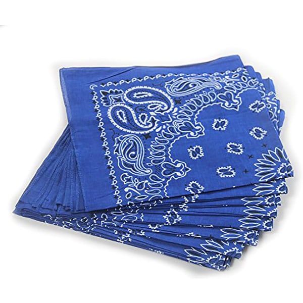 12 kpl Bandana-huivi Original Paisley Monivärinen 100% Puuvilla