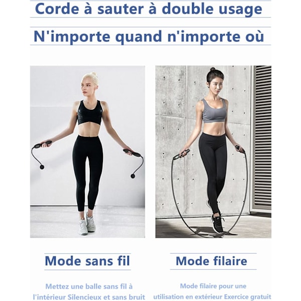Sport Hopprep, Sladdlös Hopprep med Räknare, Fitness