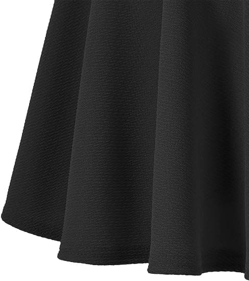 Sort alsidig stretch-flare casual miniskørt til kvinder (M)