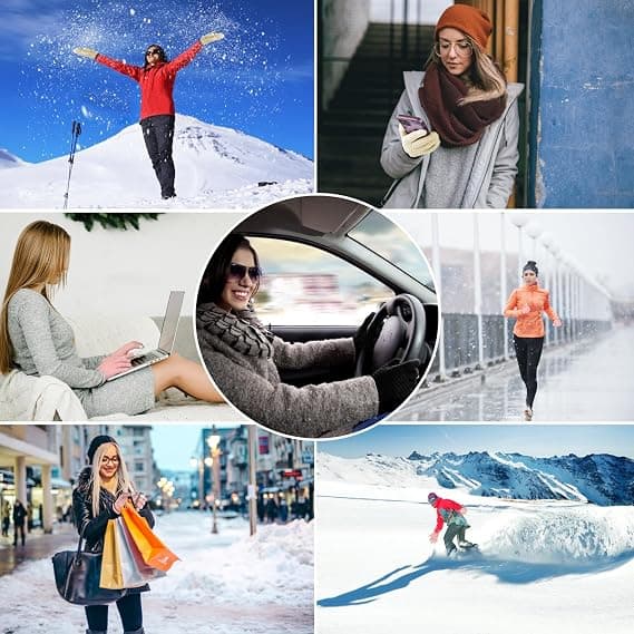 3 Par Vinterhandsker til Kvinder, Vinter Touchscreen Handsker, Mode Strik