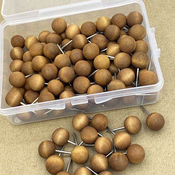 200 stk Treknapper, Runde Hodeknapper med Stålspiss