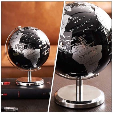 Kart med Base Globe Antikk Globe Retro Verdens Dekorativ Globe De
