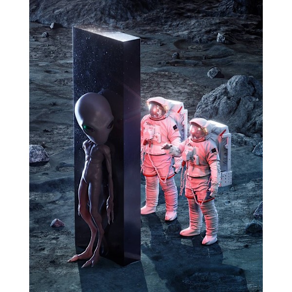 1 st Area 51 Alien Grå Mask för Vuxna