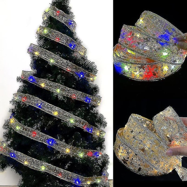5m LED Dobbelt Lysende Bånd Lysstreng Juletrær Dekor