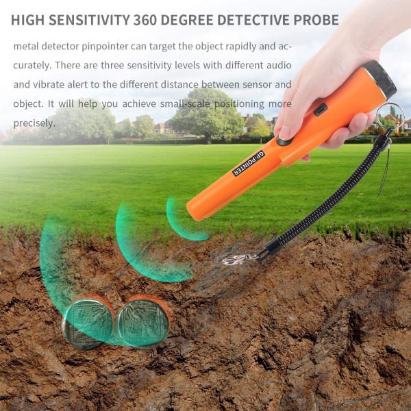 Metal Detector, IP66 Waterproof Metal Detector Scanning Metal Poi