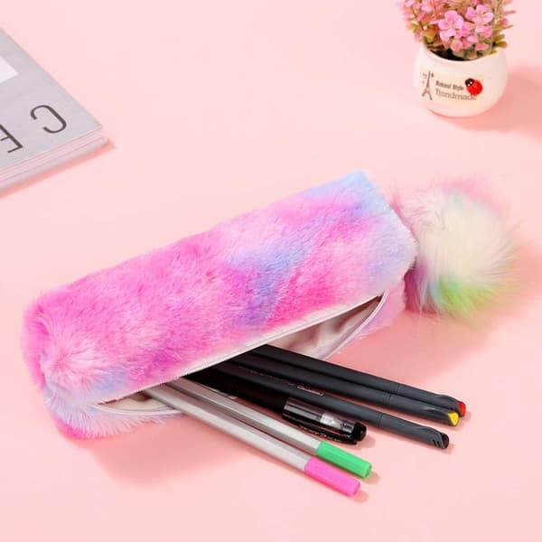 Sæt med 2 Makeup Blyantsæt Blød Pastelrosa Regnbue Blød med