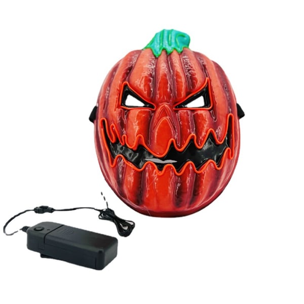 Halloween Easter Party Ball Pumpkin Head Scary LED hehkuva naamio