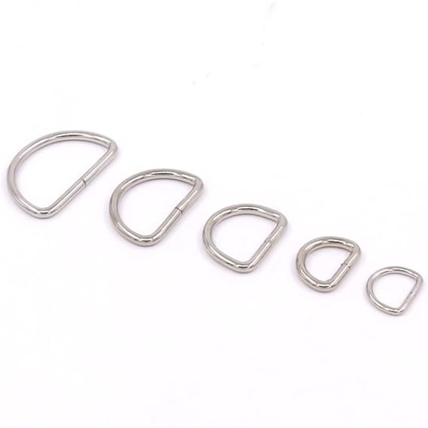 120 st Multifunktionella Metall-D-ringar Halvcirkelformade D-ringar DXGHC