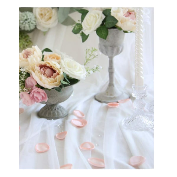 200 stykke kunstige roseblader, røde blader, blomsterkurv, p