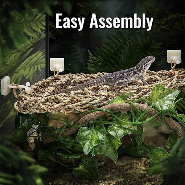 Firben-hængekøje, reptil habitat dekoration, firben måtte med sugekop