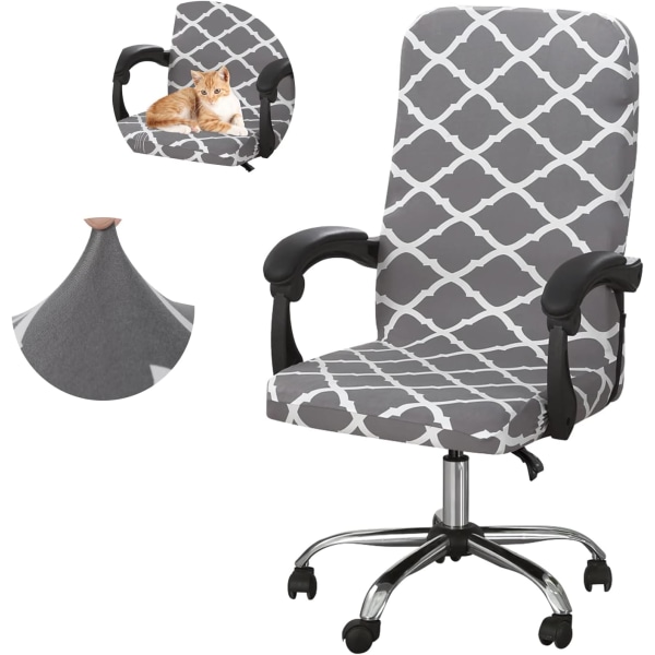 Kontorstoltrekk for voksne, elastisk stretch roterende kontorstol