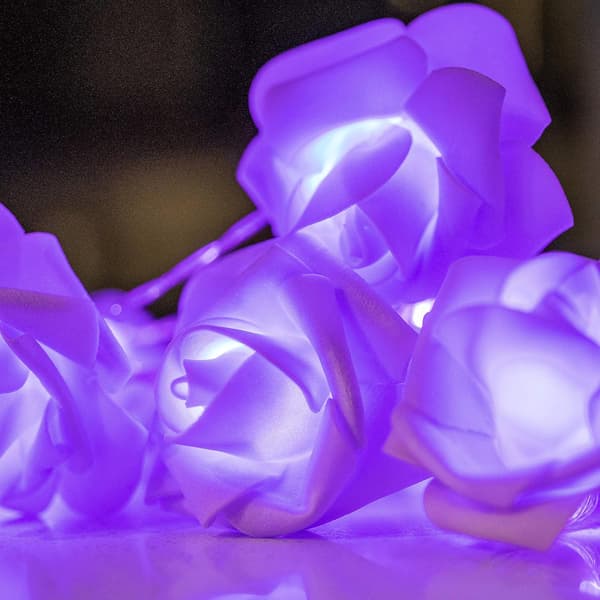 20 LED USB-drevne Premium String Romantiske Blomst Rose Fairy Lys