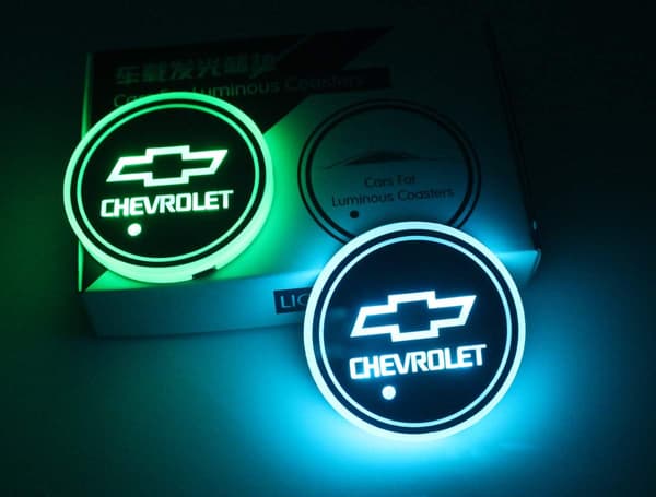 2 st Kompatibla med Chevrolet LED-Kopphållarelampor, 7 Färger