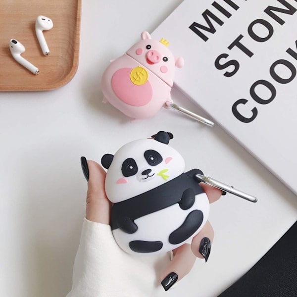 Silikonetui for AirPods 1 & 2, AirPods 2 Etui Deksel 3D Morsom Cu