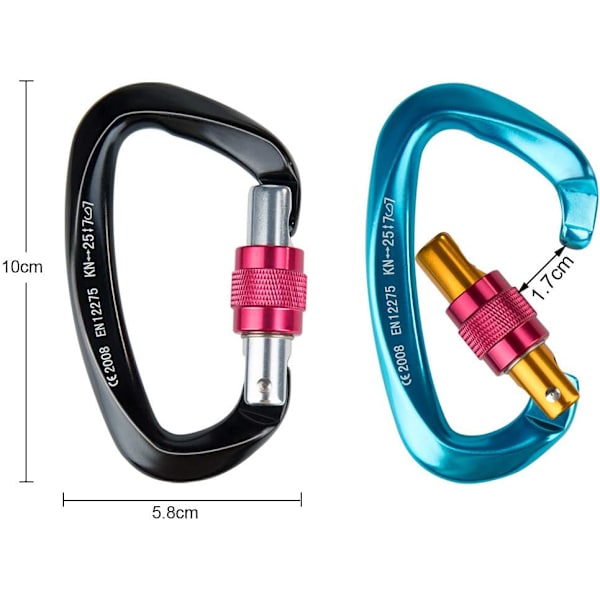 5 kpl Paracord-avaimenperä karabiinikoukulla, taskulampulla, leirintään, vaellukseen