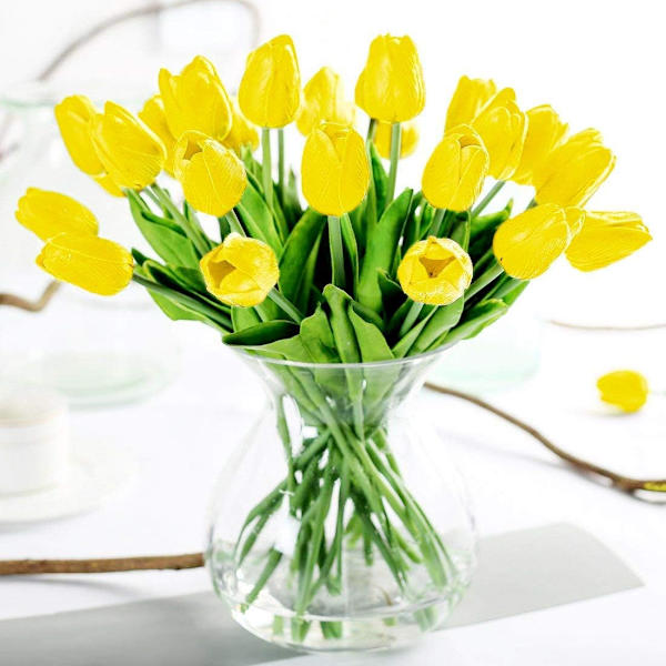 10 stk Ægte Touch Latex Kunstige Tulipaner Blomster Falske Tulipaner Flow