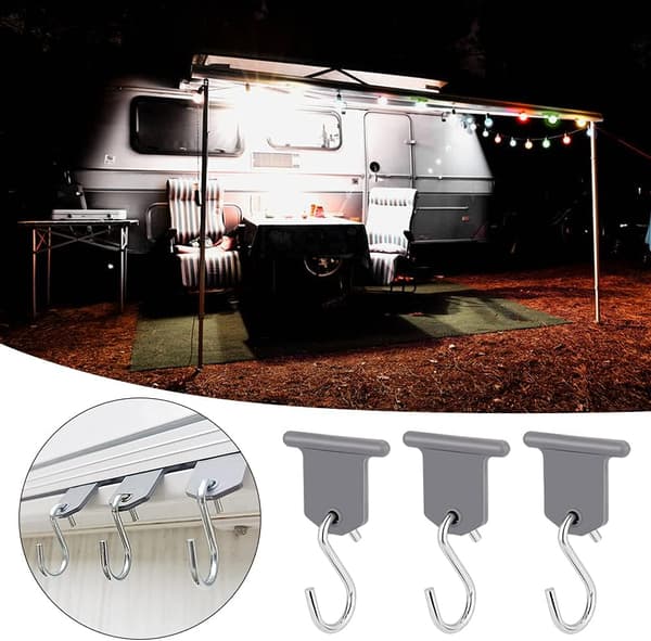16 Par Camping Markis Krokar Husvagn Markis Tillbehör S-Formades H