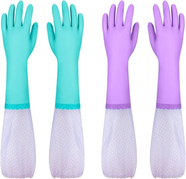 Latexfria Diskmaskinshandskar, Bomullsfodrade Långärmade Hushålls