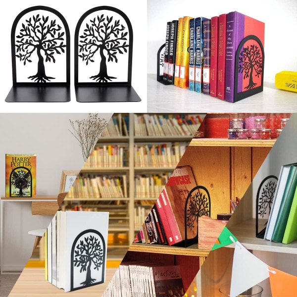 Bokstöd, Mini bokhållare, Metal Tree of Life Book Separator, fo